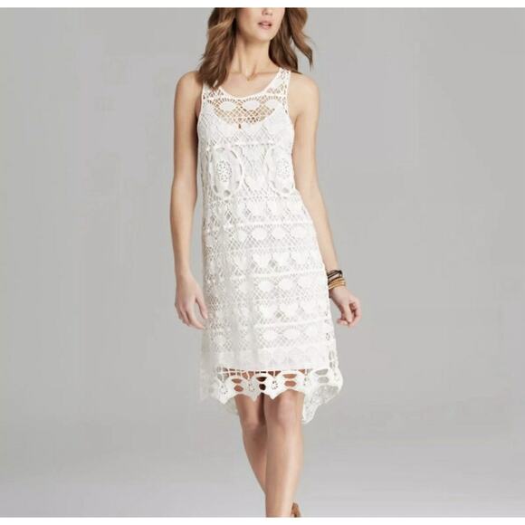 Free People Women’s Mystical Chemical Lace Crochet Overlay Dress Size XS EUC - Picture 1 of 7